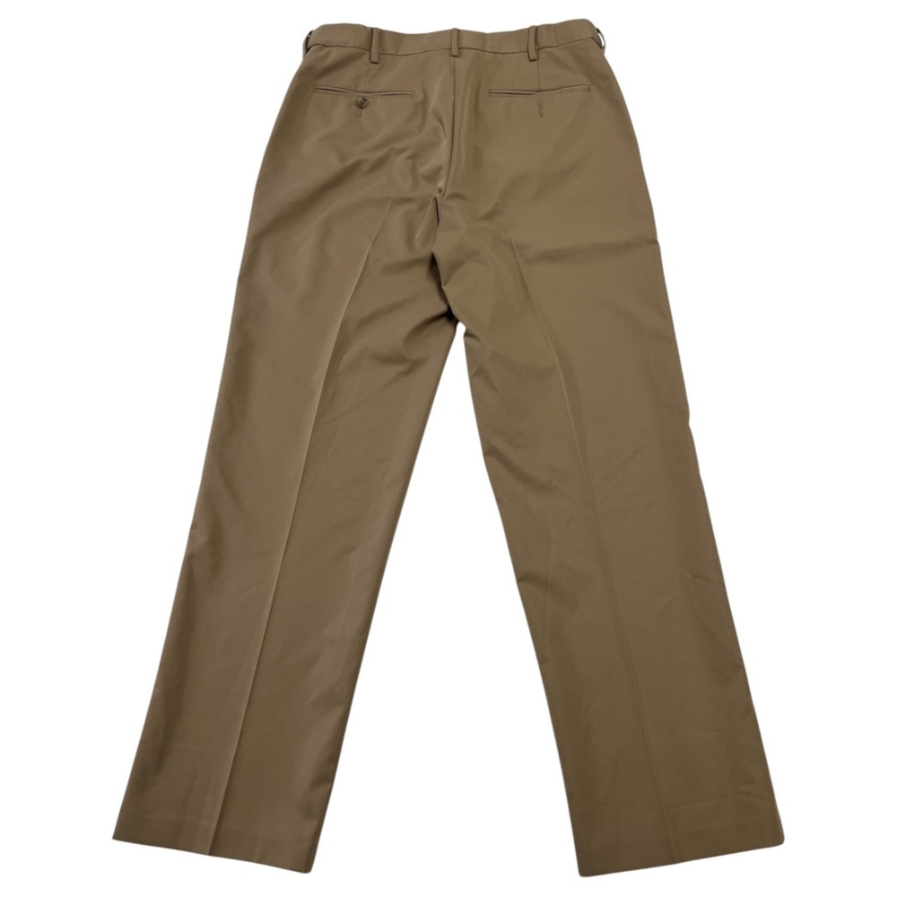 Croft & Barrow Men's Classic Fit Beige Dress Pants 32x30 Flat Front Trousers - Picture 2 of 9
